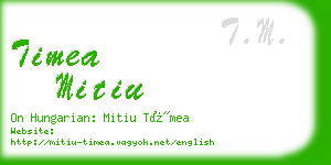 timea mitiu business card